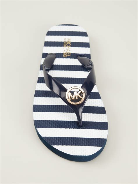 michael kors striped flip flops|Michael Kors flip flops sale.